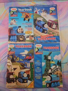 Lot of 4 Thomas and Friends Wooden Railway Yearbooks (7-10) Read Description
